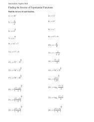 Finding the Inverse of Exponential Functions - LAVC Math Department