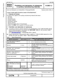 N 2580-1.2 Prohibition and declaration of substances in ... - Bosch