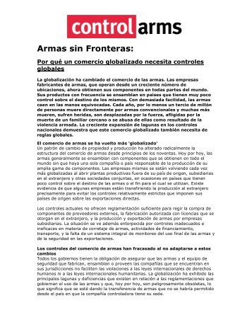 Armas sin Fronteras - Resumen - Control Arms