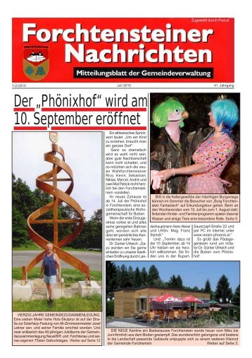 Der „Phönixhof“ wird am 10. September eröffnet - Forchtenstein