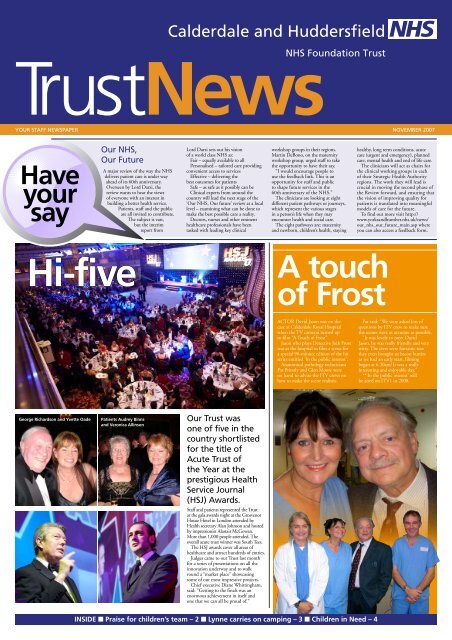 A touch of Frost - Calderdale and Huddersfield NHS Foundation Trust