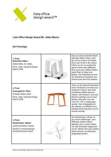 Die Gewinner (pdf, 74 kB) - Lista Office LO