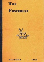 Fosterian Magazine 1965 - Old Fosterians and Lord Digby's Old Girls