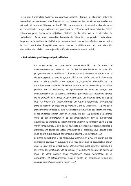 Los Hospitales PsiquiÃ¡tricos en la(s) reforma(s). Notas para orientar ...