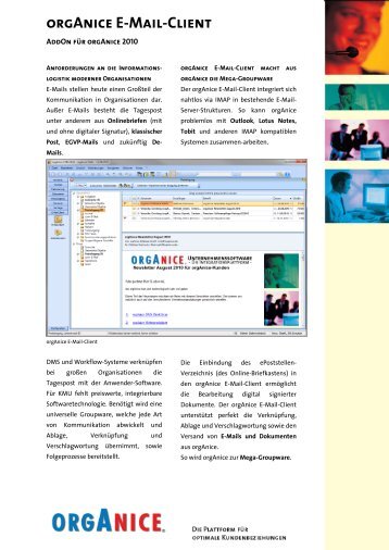 orgAnice E-Mail-Client