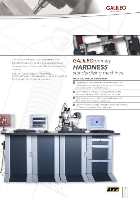 GALILEO primary hardness standardizing machines - EN / Hahn+Kolb