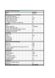 Cylinda Produktinformation Modell KSP 584 Typ Kyl/Sval ... - Tretti.se