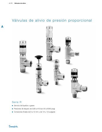 VÃ¡lvulas de alivio de presiÃ³n proporcional Serie R (MS ... - Swagelok