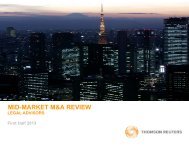 mid-market m&a review mid market m&a review - Thomson Reuters ...