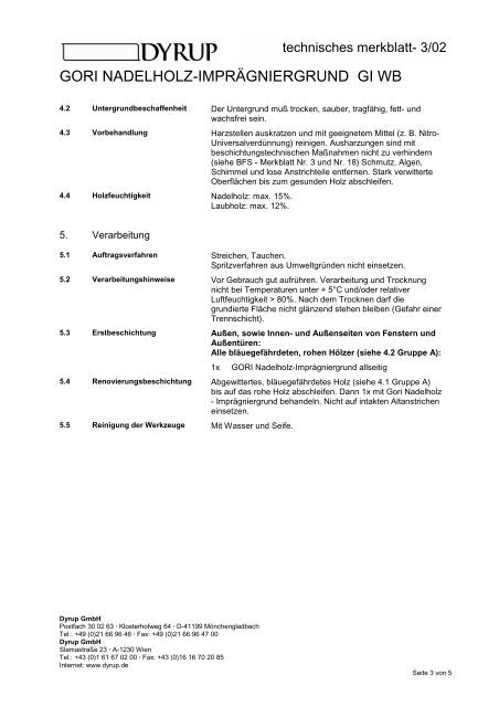 Technische Merkblatt-Sammlung Bondex / Dyrup - Fachhandel ...