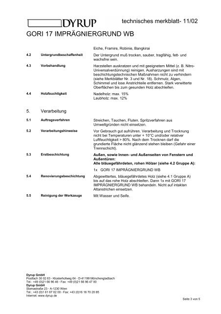 Technische Merkblatt-Sammlung Bondex / Dyrup - Fachhandel ...