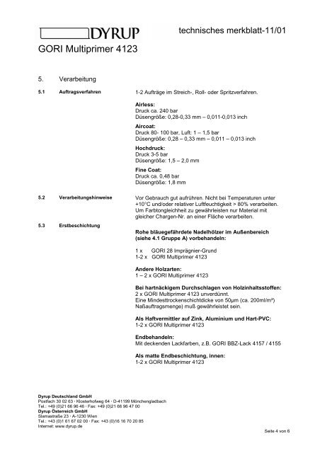 Technische Merkblatt-Sammlung Bondex / Dyrup - Fachhandel ...