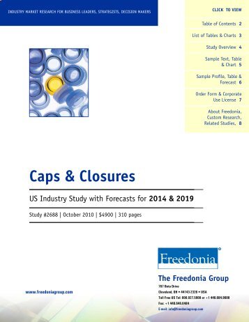 Caps & Closures - The Freedonia Group
