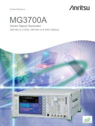 Anritsu MG3700A: Vector Signal Generator - elsinco
