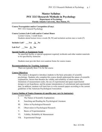 Research methodology syllabus