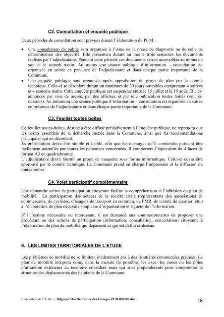 Cahier des charges, Elaboration d'un plan de mobilitÃ© ... - Euromedina