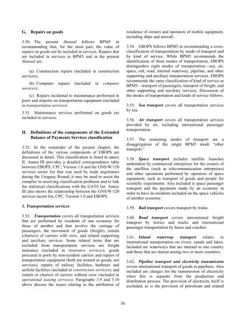 Manual on Statistics of International Trade in Services