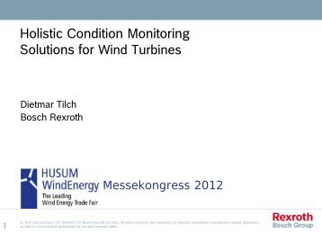 Holistic Condition Monitoring for Wind Turbines - Bosch Rexroth