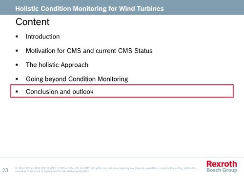 Holistic Condition Monitoring for Wind Turbines - Bosch Rexroth