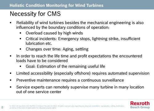 Holistic Condition Monitoring for Wind Turbines - Bosch Rexroth