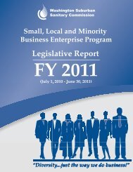 Legislative Report - Washington Suburban Sanitary Commission