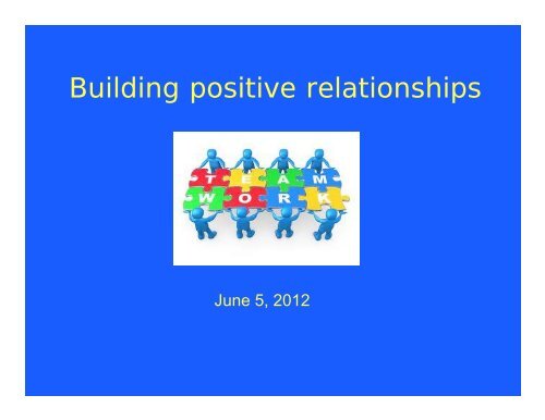 Building positive relationships - Lexington Public Schools