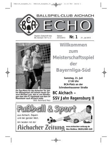 Willkommen zum Meisterschaftsspiel der Bayernliga-Süd - BC Aichach