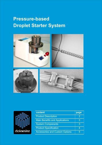 Pressure-based Droplet Starter System - Dolomite Microfluidics