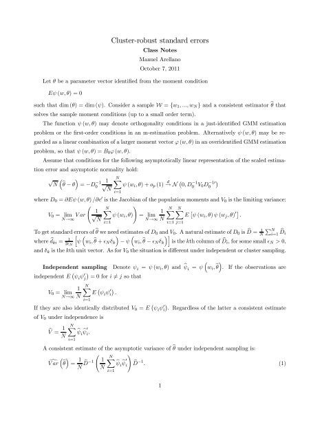 Cluster-robust standard errors - Cemfi