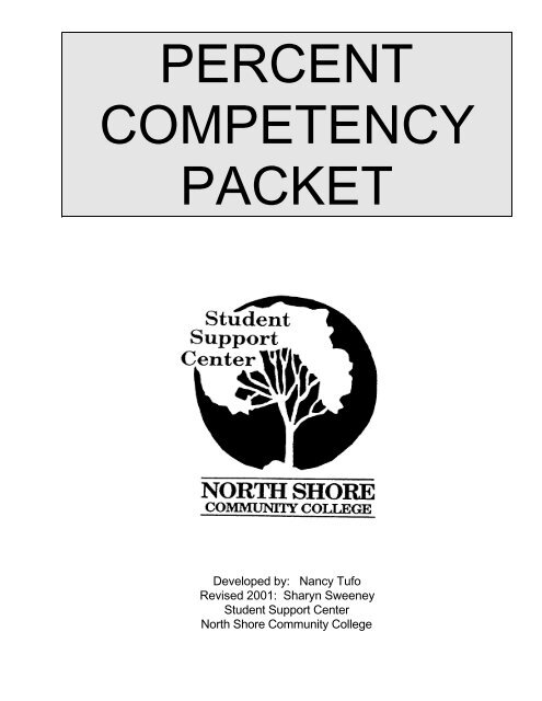 percent competency packet - North Shore Community College