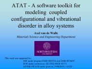 ATAT - A software toolkit for modeling coupled configurational and ...