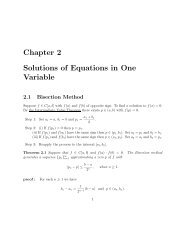 Chapter 2 Solutions of Equations in One Variable