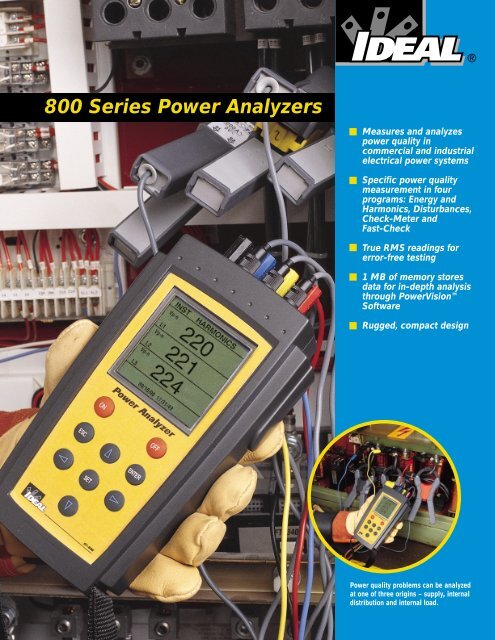 800 Series Power Analyzers - Ideal Industries