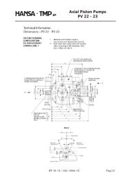 Axial Piston Pumps PV 22 - 23 - HANSA-TMP