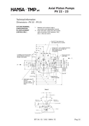 Axial Piston Pumps PV 22 - 23 - HANSA-TMP