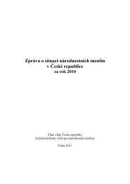 ZprÃ¡va o situaci nÃ¡rodnostnÃ­ch menÅ¡in v ÄeskÃ© republice za rok 2010