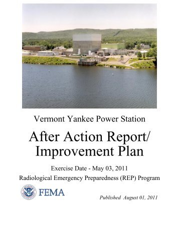 After Action Report/ Improvement Plan - State of Vermont