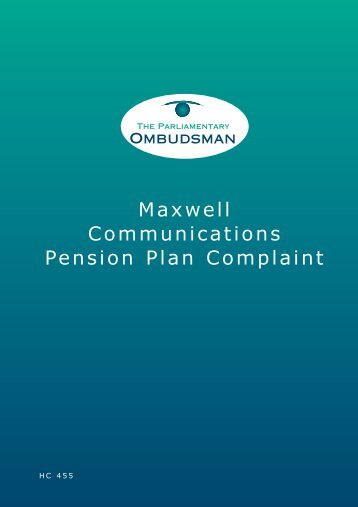 Maxwell Communications Pension Plan Complaint - the ...