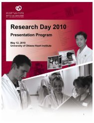 Presentation Program - University of Ottawa Heart Institute