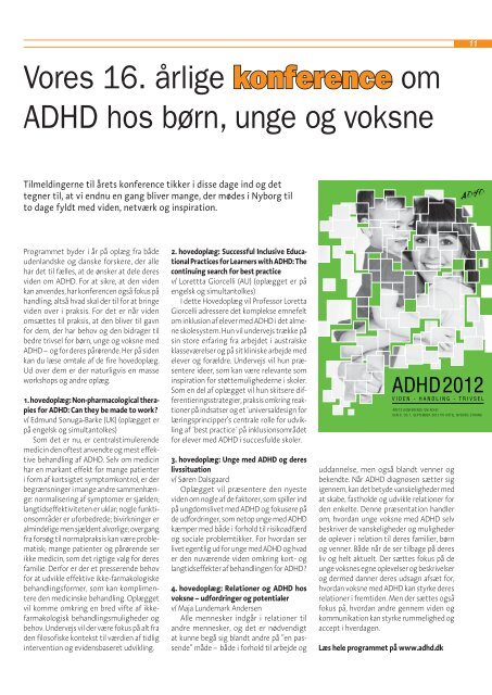 ADHD-bladet nr. 3 2012 - ADHD: Foreningen