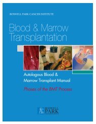 Autologous BMT manual V4 - Roswell Park Cancer Institute