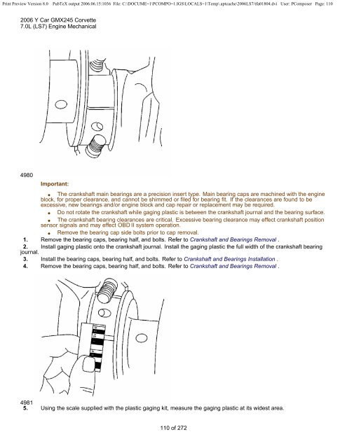 LS7 Corvette Mechanical Repair Specs (PDF) - Bakes Online