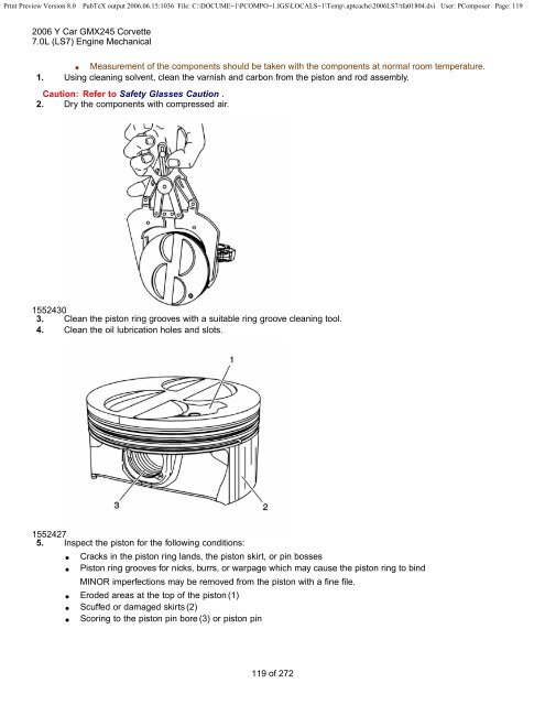 LS7 Corvette Mechanical Repair Specs (PDF) - Bakes Online