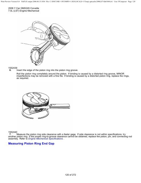 LS7 Corvette Mechanical Repair Specs (PDF) - Bakes Online