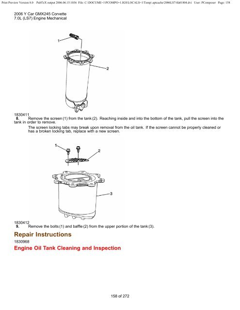 LS7 Corvette Mechanical Repair Specs (PDF) - Bakes Online