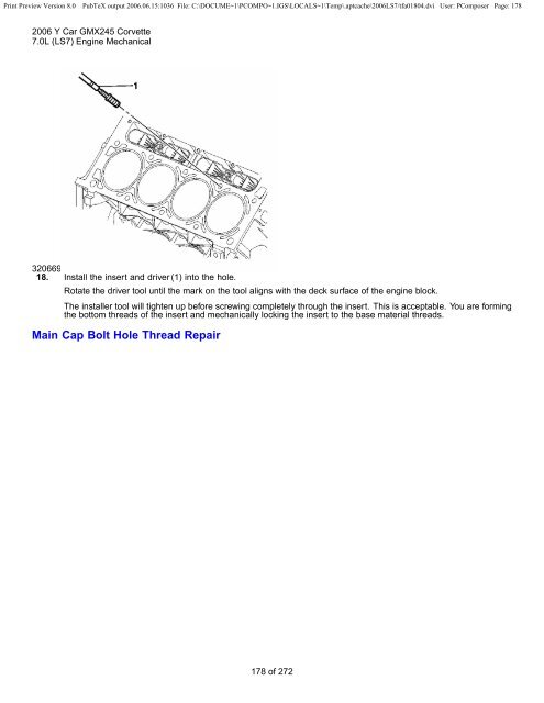 LS7 Corvette Mechanical Repair Specs (PDF) - Bakes Online