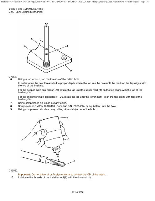 LS7 Corvette Mechanical Repair Specs (PDF) - Bakes Online