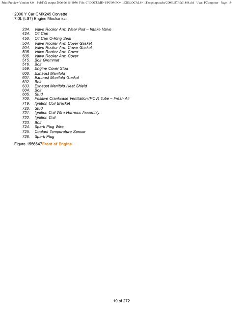 LS7 Corvette Mechanical Repair Specs (PDF) - Bakes Online