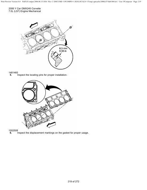 LS7 Corvette Mechanical Repair Specs (PDF) - Bakes Online