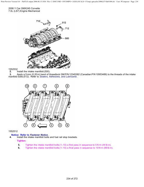 LS7 Corvette Mechanical Repair Specs (PDF) - Bakes Online